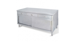 不銹鋼廚具設備,抽屜式單通打荷臺